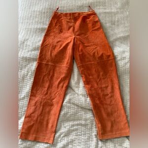 Terry Lewis Classic Luxuries Vibrant Orange Cropped Pants